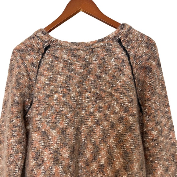 ANTHROPOLOGIE La Fee Verte Kid Mohair Wool Blend Marled Raglan Sleeve Sweater - Picture 3 of 10